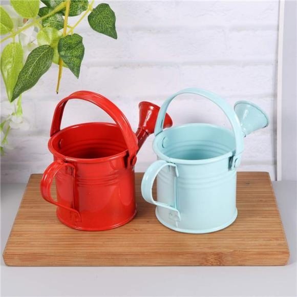 2pcs Watering Can Bucket for Garden Outdoor Watering (Red and Light Blue) - Picture 4 of 8